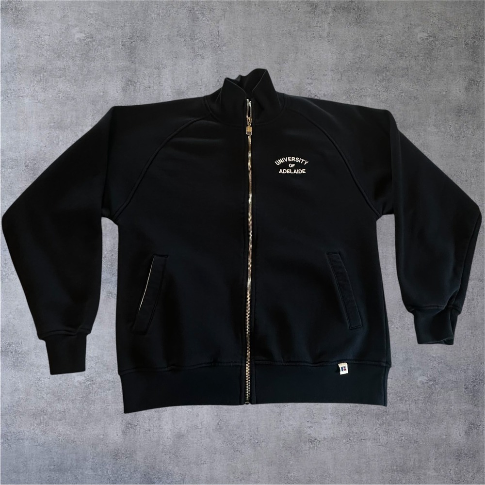 Russell Athletic Track Full Zip Jacket Mens Small Black University of Adelaide